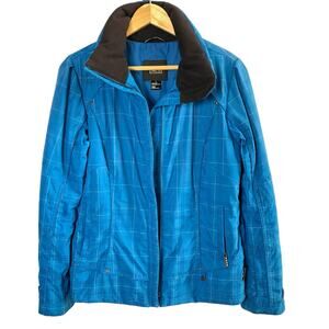 NILS Size 6 Women's Plaid Ski Jacket Blue Full Zip Long Sleeve Outdoor Winter